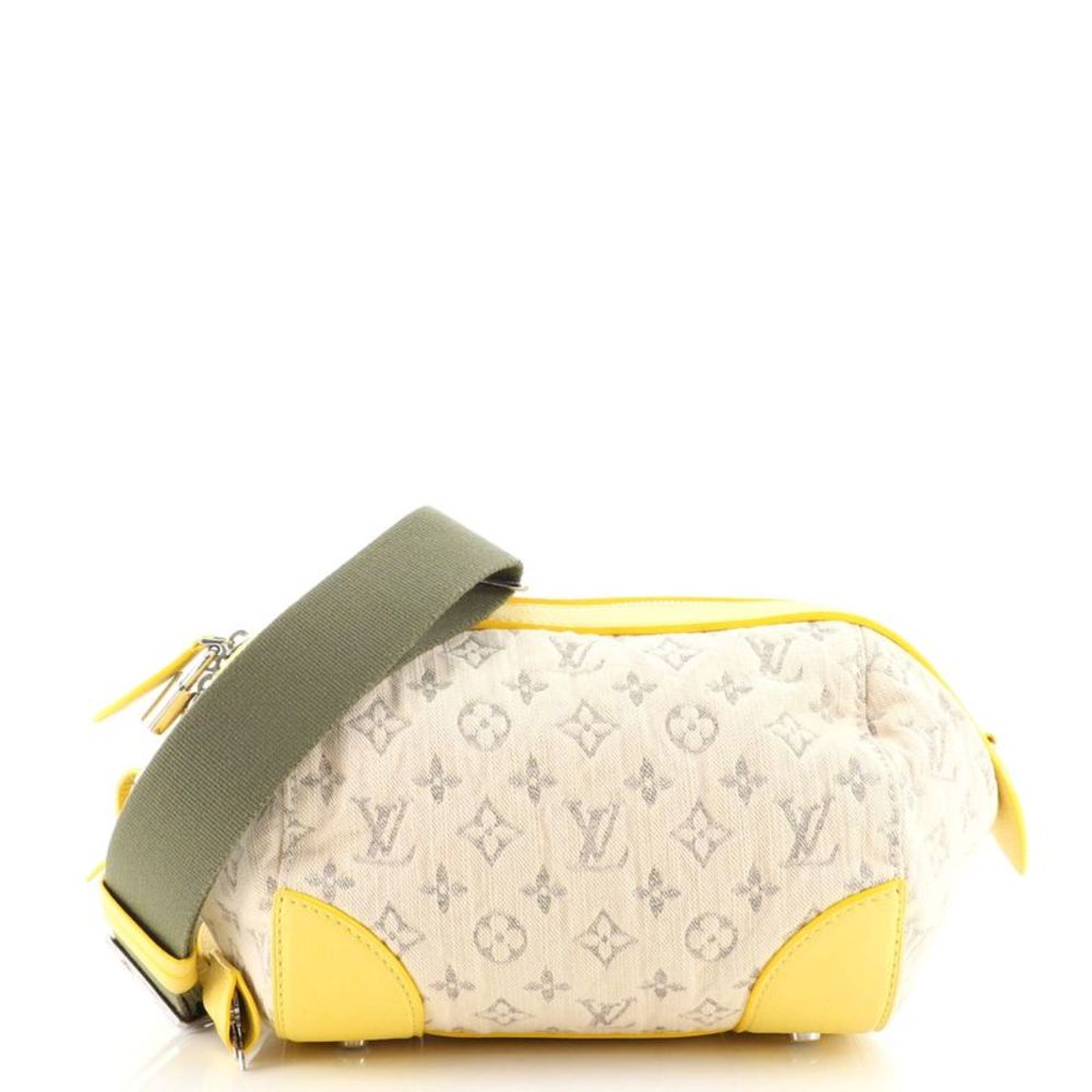 Louis Vuitton Pochette Round Monogram Denim Yellow